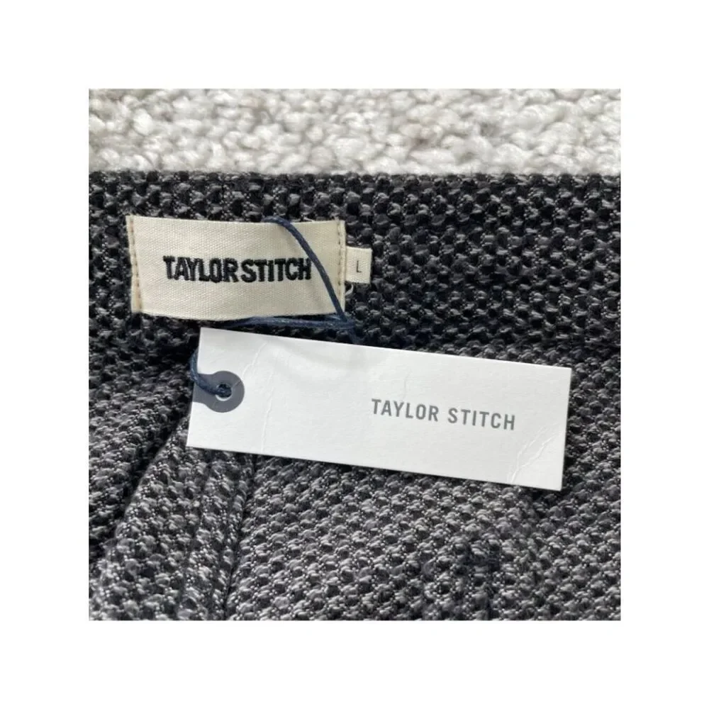 Taylor Stitch The Apres Pant Textured Jogger Charcoal Gray Sashiko Mens Large